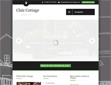 Tablet Screenshot of clair-cottage.com